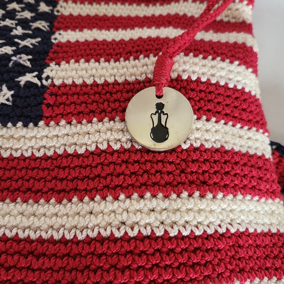 The Sak Red, White, and Blue Crochet Crossbody Bag - Picture 4 of 5
